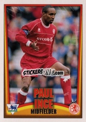 Sticker Paul Ince - Bubble Gum Premier League Mini Cards 2001-2002
 n. 15 - Topps