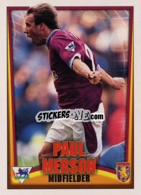 Sticker Paul Merson - Bubble Gum Premier League Mini Cards 2001-2002
 n. 3 - Topps