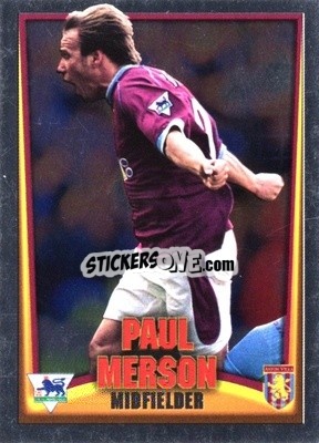 Sticker Paul Merson - Bubble Gum Premier League Mini Cards 2001-2002
 n. 3s - Topps