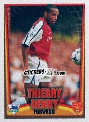 Sticker Thierry Henry - Bubble Gum Premier League Mini Cards 2001-2002
 n. 1 - Topps