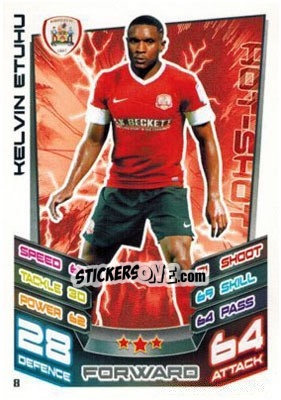 Sticker Kelvin Etuhu - NPower Championship 2012-2013. Match Attax n. 8 - Topps