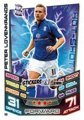 Sticker Peter Lovenkrands - NPower Championship 2012-2013. Match Attax n. 18 - Topps