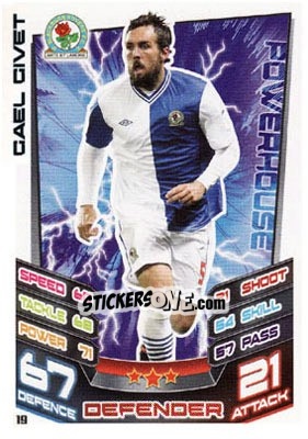 Sticker Gael Givet - NPower Championship 2012-2013. Match Attax n. 19 - Topps