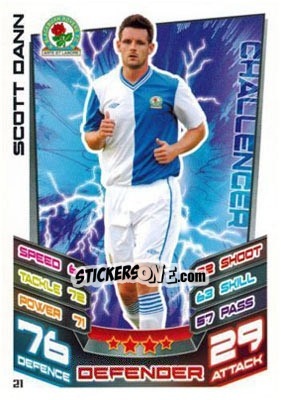 Sticker Scott Dann - NPower Championship 2012-2013. Match Attax n. 21 - Topps