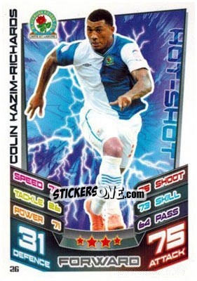Figurina Colin Kazim-Richards - NPower Championship 2012-2013. Match Attax n. 26 - Topps