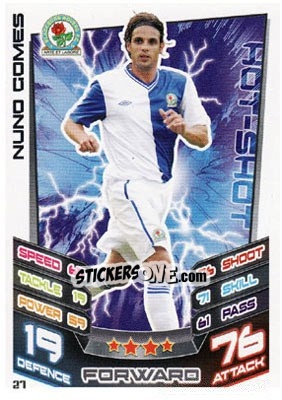 Sticker Nuno Gomes - NPower Championship 2012-2013. Match Attax n. 27 - Topps