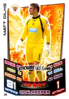 Sticker Matt Gilks - NPower Championship 2012-2013. Match Attax n. 28 - Topps