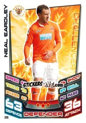 Sticker Neal Eardley - NPower Championship 2012-2013. Match Attax n. 29 - Topps
