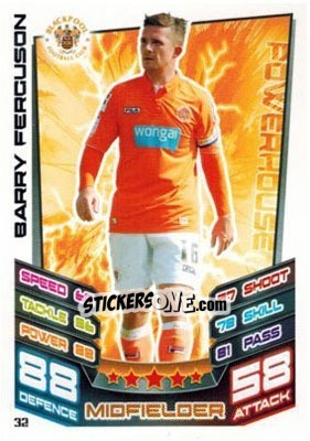 Sticker Barry Ferguson - NPower Championship 2012-2013. Match Attax n. 32 - Topps