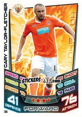 Sticker Gary Taylor-Fletcher - NPower Championship 2012-2013. Match Attax n. 36 - Topps