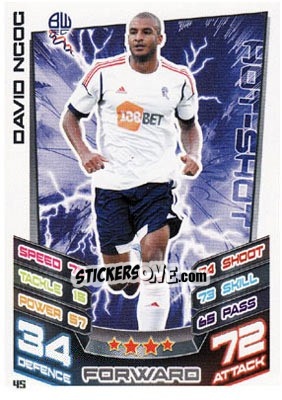 Figurina David N'Gog - NPower Championship 2012-2013. Match Attax - Topps