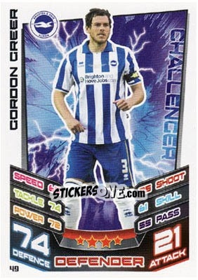 Sticker Gordon Greer - NPower Championship 2012-2013. Match Attax n. 49 - Topps