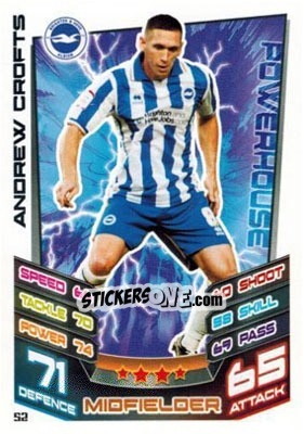 Sticker Andrew Crofts - NPower Championship 2012-2013. Match Attax n. 52 - Topps
