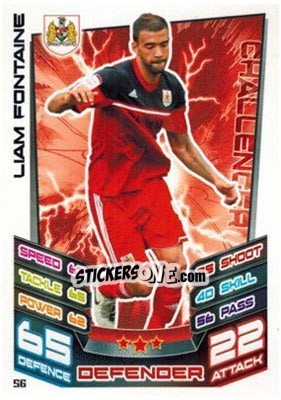 Sticker Liam Fontaine - NPower Championship 2012-2013. Match Attax n. 56 - Topps