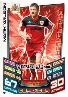 Cromo Mark Wilson - NPower Championship 2012-2013. Match Attax - Topps