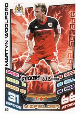 Sticker Martyn Woolford - NPower Championship 2012-2013. Match Attax n. 59 - Topps