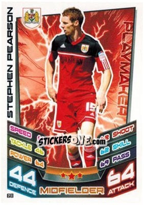 Cromo Stephen Pearson - NPower Championship 2012-2013. Match Attax n. 60 - Topps