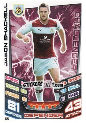 Cromo Jason Shackell - NPower Championship 2012-2013. Match Attax - Topps