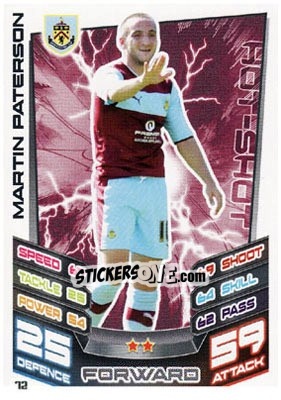 Sticker Martin Paterson - NPower Championship 2012-2013. Match Attax n. 72 - Topps
