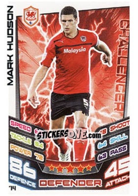 Sticker Mark Hudson - NPower Championship 2012-2013. Match Attax n. 74 - Topps