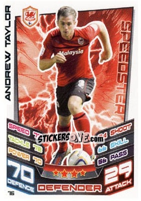 Sticker Andrew Taylor - NPower Championship 2012-2013. Match Attax n. 76 - Topps