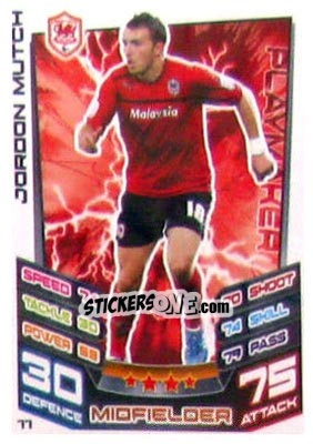 Sticker Jordon Mutch - NPower Championship 2012-2013. Match Attax - Topps