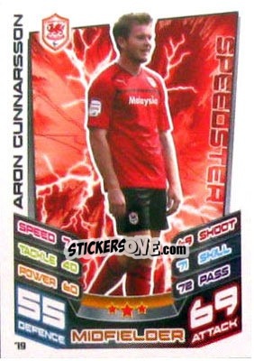 Sticker Aron Gunnarsson - NPower Championship 2012-2013. Match Attax n. 79 - Topps