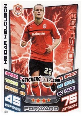 Sticker Heidar Helguson - NPower Championship 2012-2013. Match Attax n. 81 - Topps
