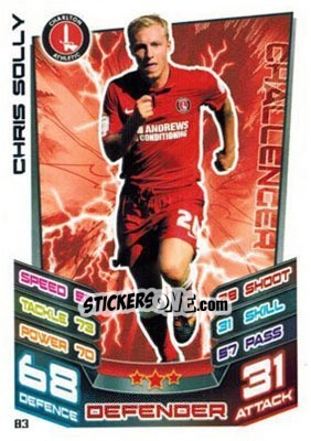 Sticker Chris Solly - NPower Championship 2012-2013. Match Attax n. 83 - Topps