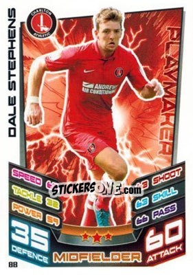 Sticker Dale Stephens - NPower Championship 2012-2013. Match Attax n. 88 - Topps