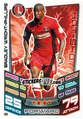 Sticker Bradley Wright-Phillips - NPower Championship 2012-2013. Match Attax n. 90 - Topps