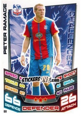 Sticker Peter Ramage - NPower Championship 2012-2013. Match Attax n. 91 - Topps