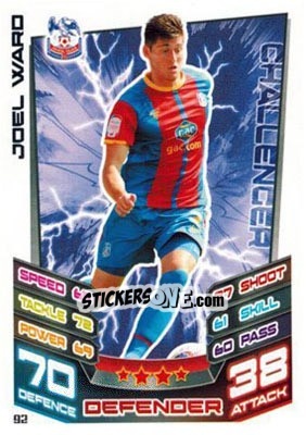 Sticker Joel Ward - NPower Championship 2012-2013. Match Attax n. 92 - Topps