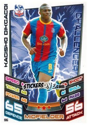 Sticker Kagisho Dikgacoi - NPower Championship 2012-2013. Match Attax n. 96 - Topps