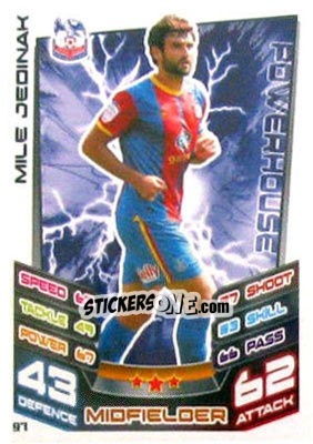 Sticker Mile Jedinak - NPower Championship 2012-2013. Match Attax n. 97 - Topps