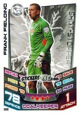 Sticker Frank Fielding - NPower Championship 2012-2013. Match Attax n. 100 - Topps