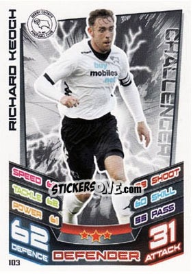 Cromo Richard Keogh - NPower Championship 2012-2013. Match Attax n. 103 - Topps