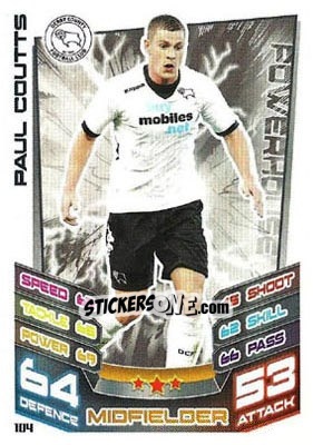 Sticker Paul Coutts - NPower Championship 2012-2013. Match Attax n. 104 - Topps