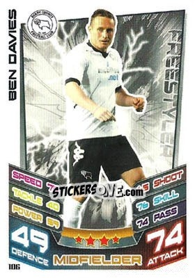 Cromo Ben Davies - NPower Championship 2012-2013. Match Attax - Topps