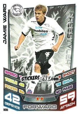 Cromo Jamie Ward - NPower Championship 2012-2013. Match Attax n. 108 - Topps