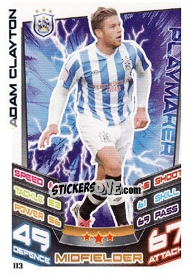 Sticker Adam Clayton - NPower Championship 2012-2013. Match Attax n. 113 - Topps