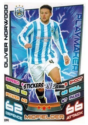 Cromo Oliver Norwood - NPower Championship 2012-2013. Match Attax - Topps