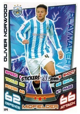 Sticker Oliver Norwood - NPower Championship 2012-2013. Match Attax n. 114 - Topps