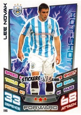 Sticker Lee Novak - NPower Championship 2012-2013. Match Attax n. 116 - Topps
