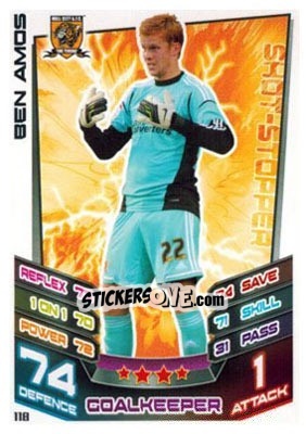 Sticker Ben Amos - NPower Championship 2012-2013. Match Attax n. 118 - Topps