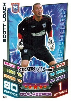 Sticker Scott Loach - NPower Championship 2012-2013. Match Attax n. 127 - Topps