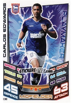 Figurina Carlos Edwards - NPower Championship 2012-2013. Match Attax - Topps