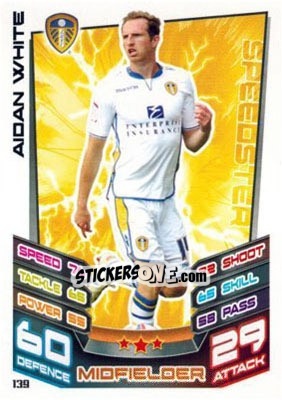 Cromo Aidan White - NPower Championship 2012-2013. Match Attax n. 139 - Topps