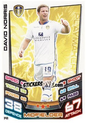 Sticker David Norris - NPower Championship 2012-2013. Match Attax n. 141 - Topps