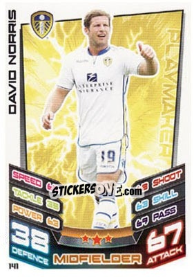 Sticker David Norris - NPower Championship 2012-2013. Match Attax - Topps